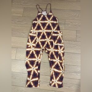 Free people movement printed hotshot onesie purple yellow/orange size xs